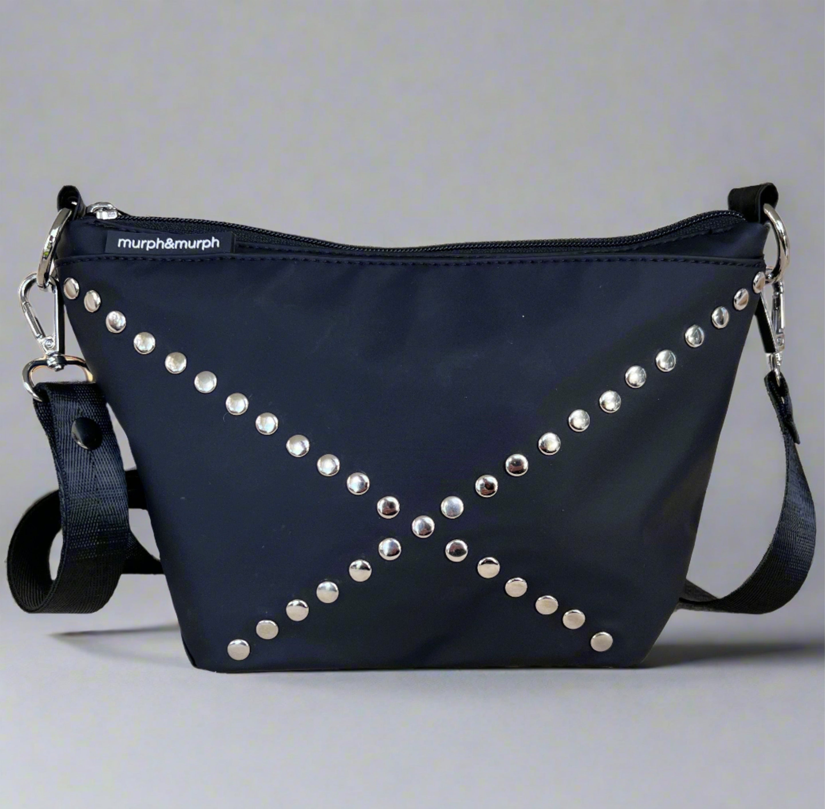 Black bag outlet with silver studs